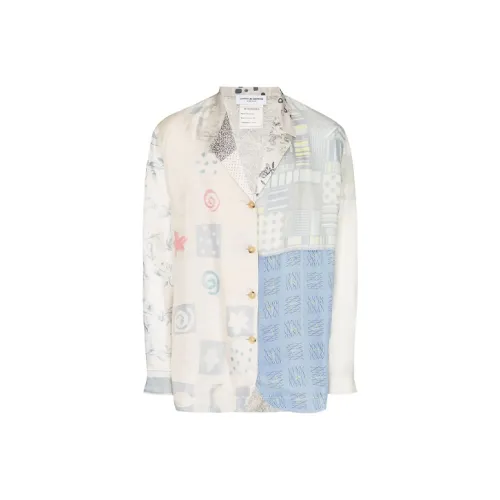 Marine Serre Белый Мужской Рубашки