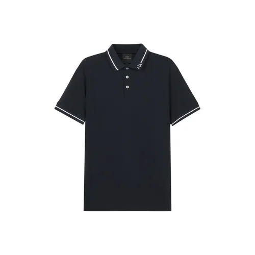 ARMANI EXCHANGE Темно-синяя мужская рубашка поло