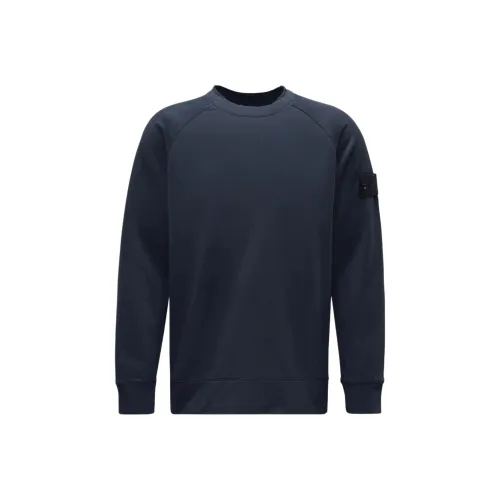 STONE ISLAND Темно-синий синий мужской свитшот