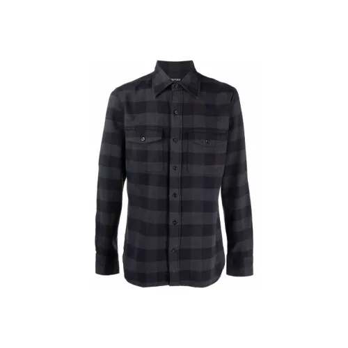 TOM FORD Темно-серые Мужские Рубашки