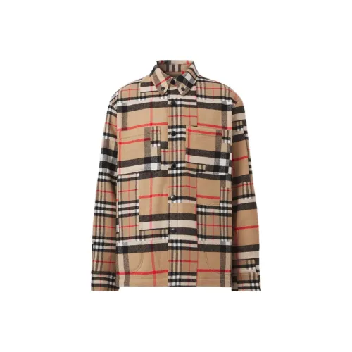Burberry Рубашка Мужская Архив Бежевый