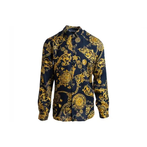 VERSACE JEANS COUTURE Рубашка Мужская Темно-синяя