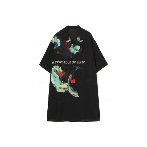 Yohji Yamamoto Черные Мужские Рубашки