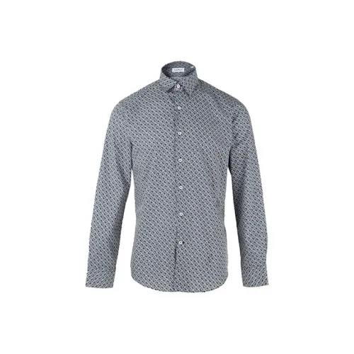 FERRAGAMO SS25 Рубашка Мужская Синяя