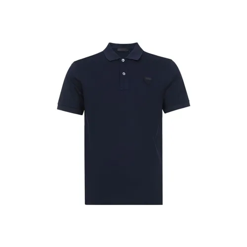 PRADA Поло Мужское Морской Синий