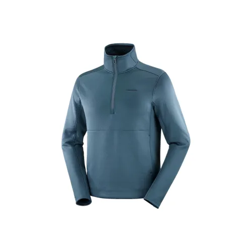 SALOMON OUTLINE Теплый свитшот мужской Midnight Marine Blue