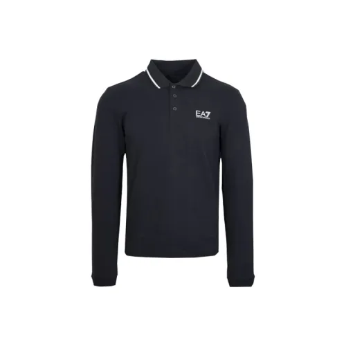 EMPORIO ARMANI EA7 Темно-синий Мужское Поло