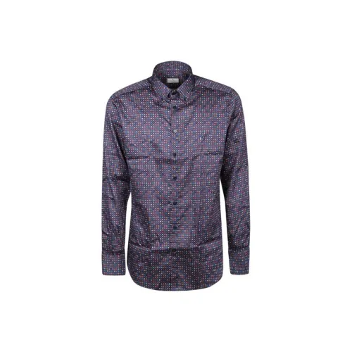 ETRO Фиолетовые Мужские Рубашки