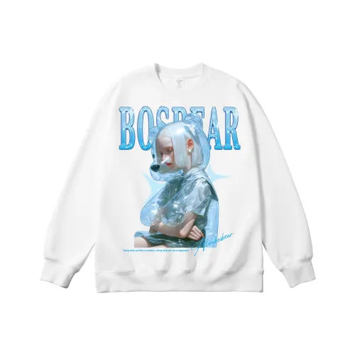 BOS BEAR BOSHIXIONG Свитшот Унисекс Черный Белый