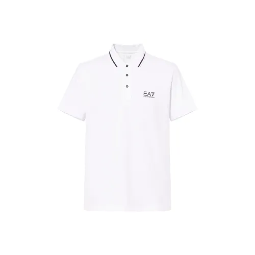 EMPORIO ARMANI EA7 Белая Мужская Рубашка Поло