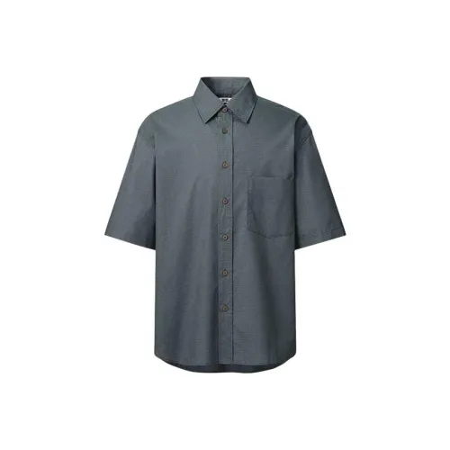 UNIQLO SS24 Рубашка Мужская Темно-Серый