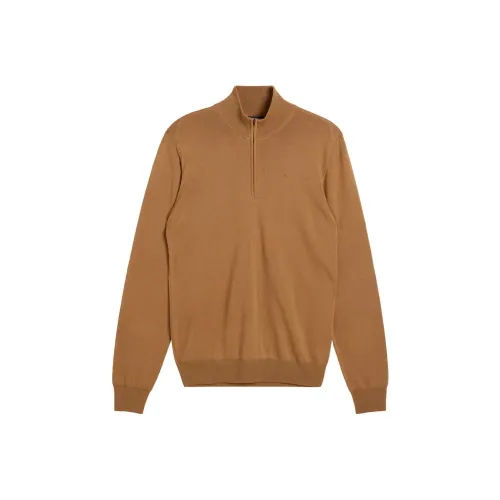 J.Lindeberg Kiyan Quarter Zip Свитер Толстовка Мужской Коричневый
