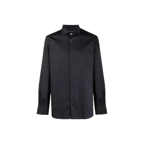 EMPORIO ARMANI Рубашка Мужская Темно-синяя