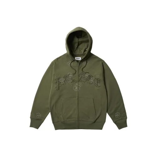 PALACE SS24 FLEXUS ZIP Hooded Sweatshirt Unisex Dark Green
