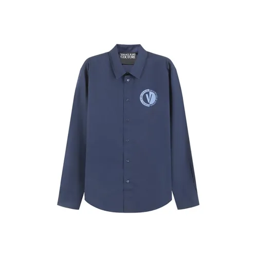 VERSACE JEANS COUTURE FW23 Рубашка Мужская Темно-синяя