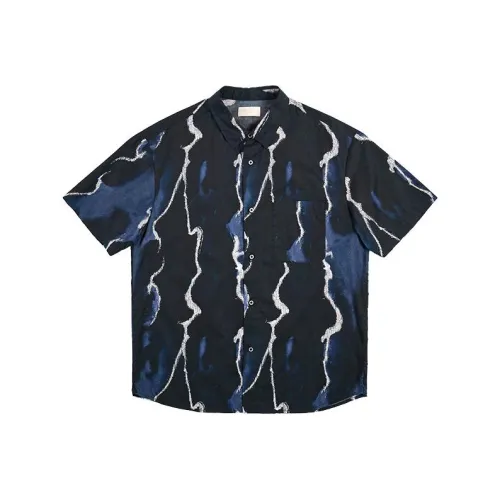 PUSH HZC Blue Men's Shirts PUSH HZC Синий Мужские Рубашки