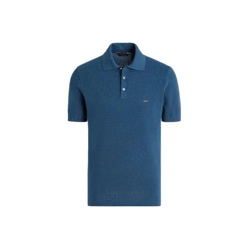 Ermenegildo Zegna Бирюзовая Мужская Поло