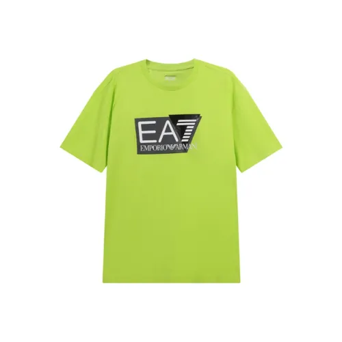 EMPORIO ARMANI EA7 T Рубашка Мужская Неоновый Зеленый