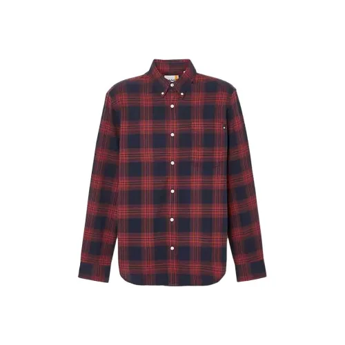 Timberland Длинный рукав Тартан Рубашка Мужская Красная