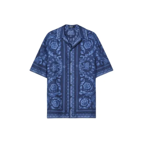 VERSACE Мужские Синие Рубашки