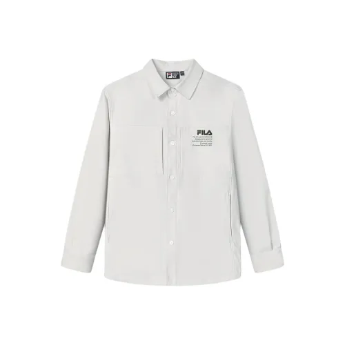 FILA Рубашка Мужская Белая Песочно-Серая