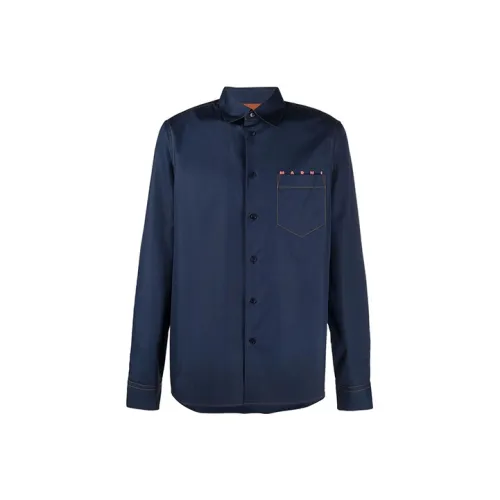 MARNI Синий Мужские Рубашки