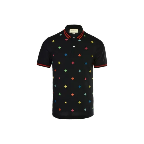 GUCCI Темно-синяя мужская рубашка поло