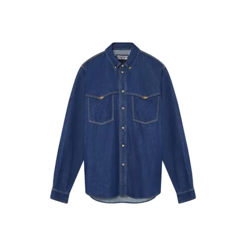 VERSACE Мужские Синие Рубашки