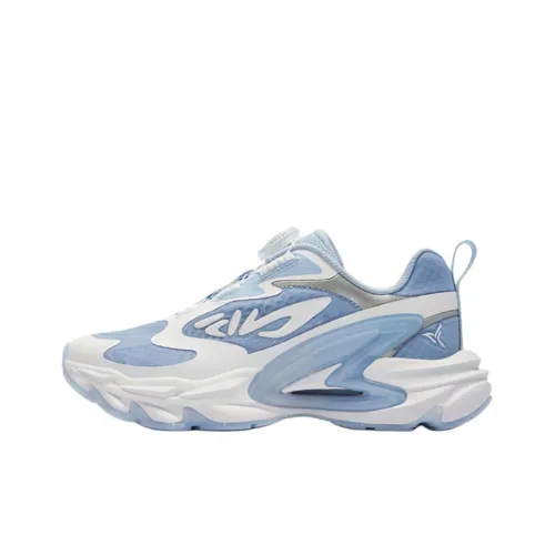 FILA KIDS Hummingbird 2 Противоскользящий Амортизирующий Дышащий и Поддерживающий Низкий Топ Детская Беговая Обувь Синие и Белые