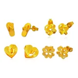 Серьги-гвоздики, комплект из 4 пар