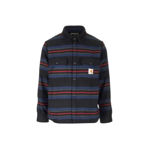 Carhartt WIP Blue Men's Shirts Кархарт WIP Синий Мужские Рубашки
