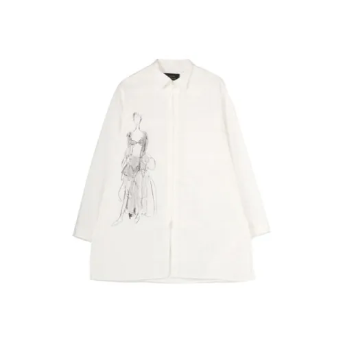 Yohji Yamamoto Белые Унисекс Рубашки