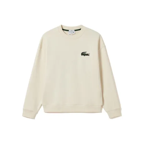 LACOSTE Свитшот Унисекс Кремовый Белый