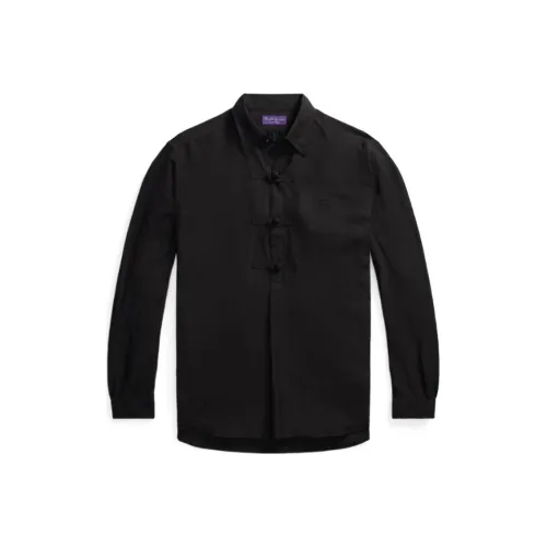 Ralph Lauren Purple Label Китайский Новый Год Шелк Linen POPOVER Рубашка Мужской Черный