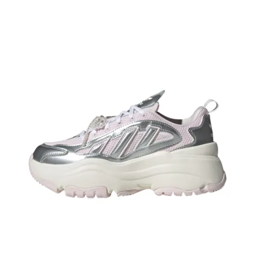 Adidas Originals OZGAIA противоскользящие визуально увеличивающие рост низкие топовые кроссовки с толстой подошвой женские розовые