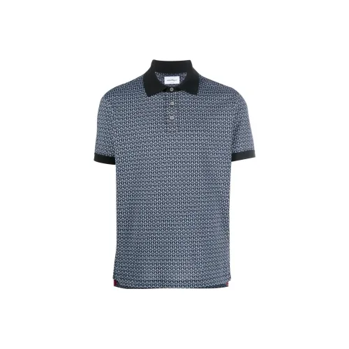 FERRAGAMO FW22 Поло Мужское Синее