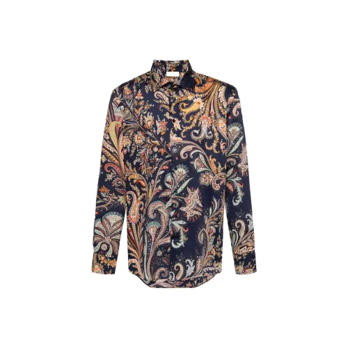 ETRO Мужские Синие Рубашки