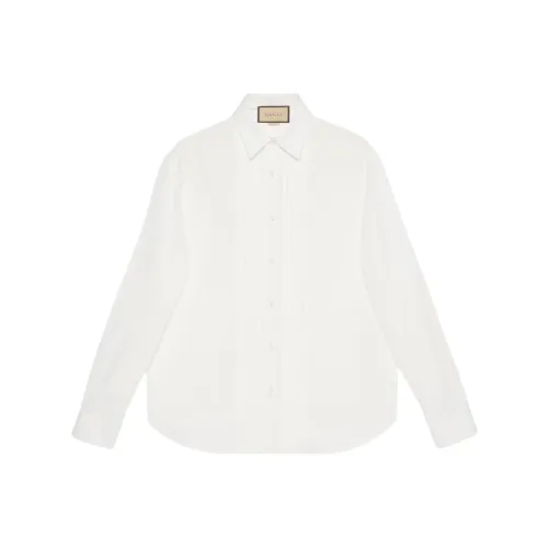GUCCI Cotton Poplin Evening Shirt Men's White GUCCI Хлопок Поплин Вечерняя Рубашка Мужская Белая