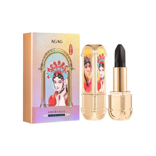 AGAG Трехцветный с Бесконечным Украшение Помады Мягкий матовый Легко смешивается