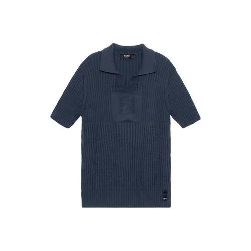 FENDI SS22 Поло Мужское Синее