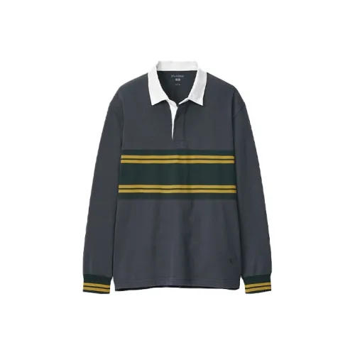 UNIQLO JW Anderson Co Branded Series Асфальтовый серый Мужская рубашка поло