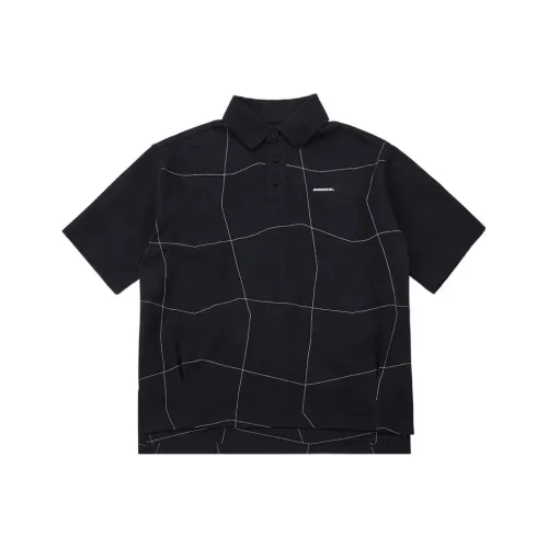 ADER ERROR Черное унисекс-поло