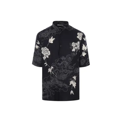 SAINT LAURENT Мужские Черные Рубашки