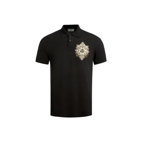 VERSACE JEANS COUTURE Мужская черная поло