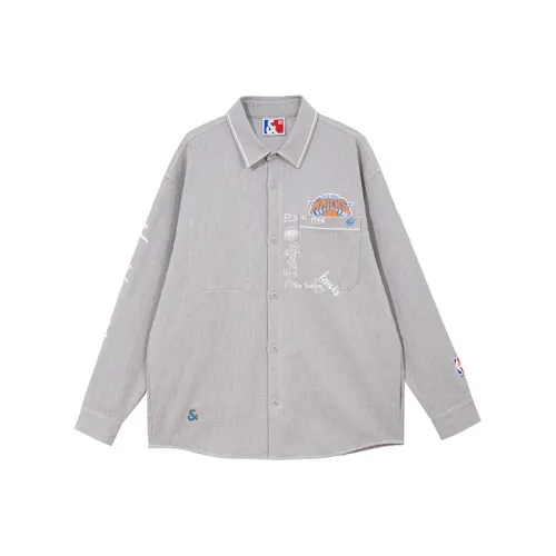 JACK JONES· X NBA Jack Jonesxnba Рубашка Унисекс Светлый Фотиния Серый