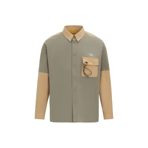CAT Зеленый Мужская Рубашка