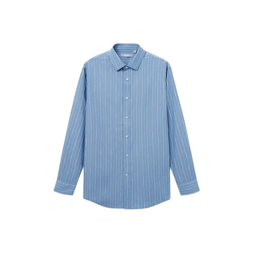 GOLDLION Рубашка Мужская Синие Полосы