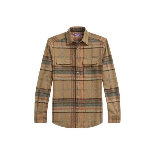 Polo Ralph Lauren Клетчатая Шерстяная Рубашка Мужская Хаки