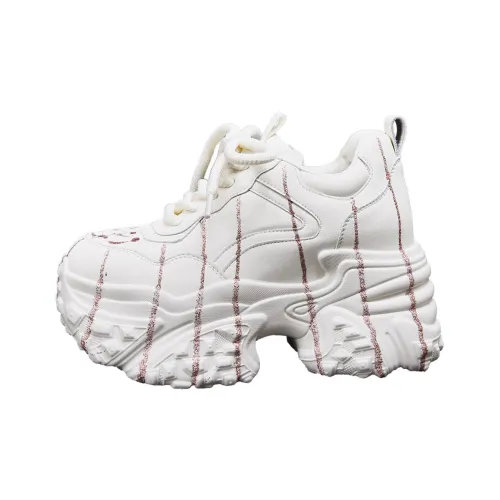 Forest Princess визуально увеличивает рост Низкий топ Толстая подошва Кроссовки Женские Белые Красные