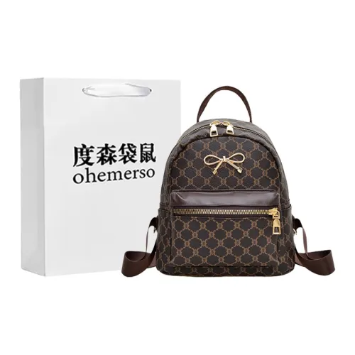 Dusen Kangaroo ПУ (полиуретан) Рюкзак Женская Белый Черный Хаки Кофейный